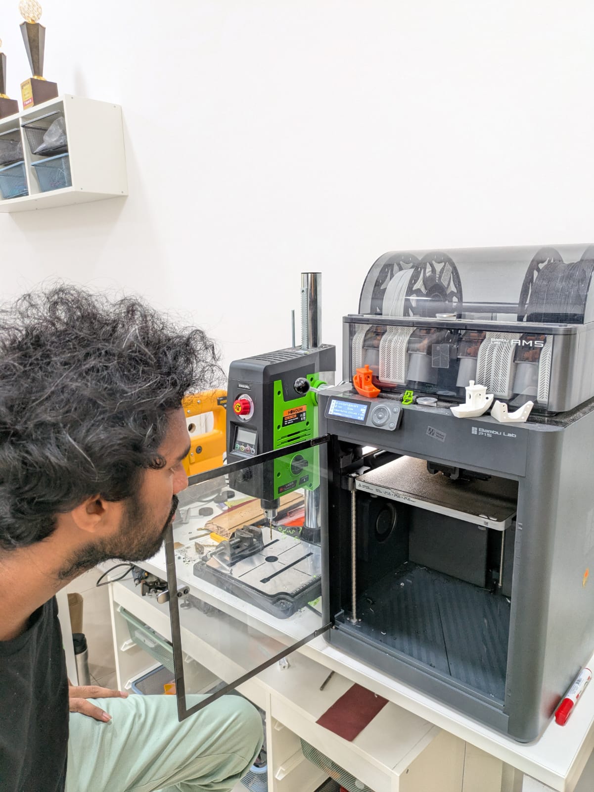 3D printer creating a plastic object
