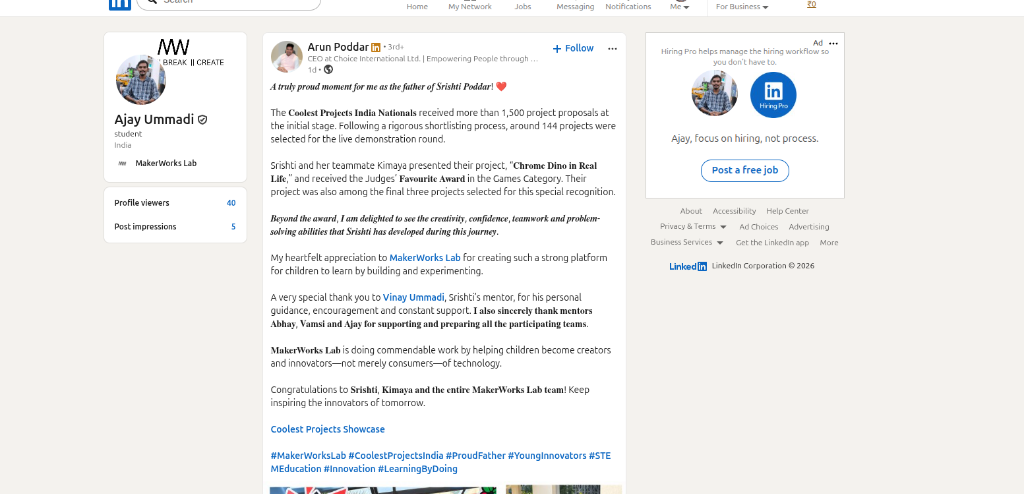 LinkedIn Testimonial