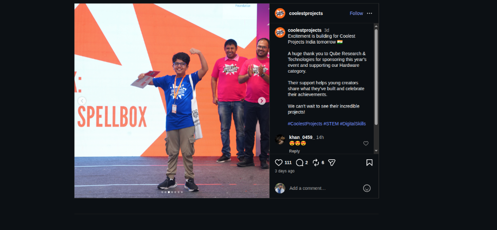 Coolest Projects Instagram Feature