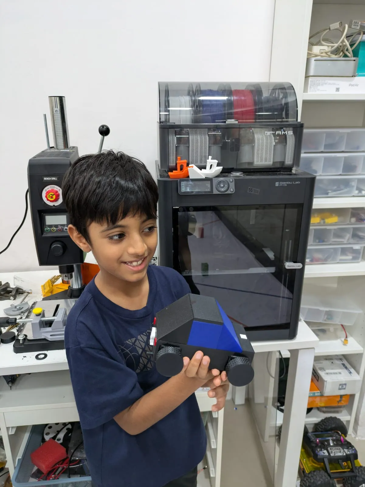 Student focusing on coding